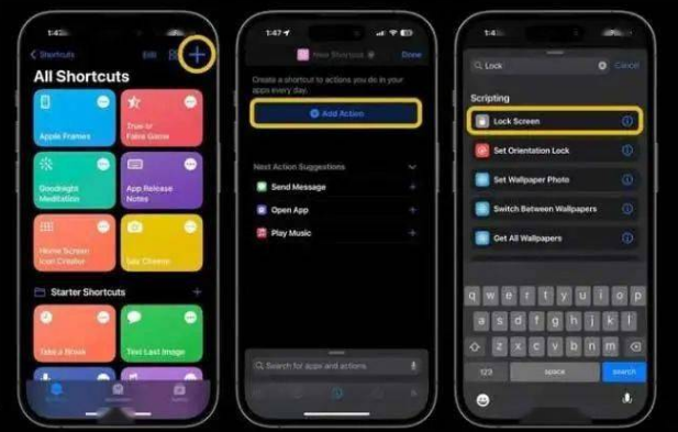 名山苹果14锁屏维修店分享iPhone14升级iOS16.4后如何创建锁屏快捷方式 
