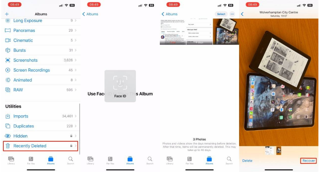 名山苹果14维修分享 iPhone14 上恢复已删除的照片 
